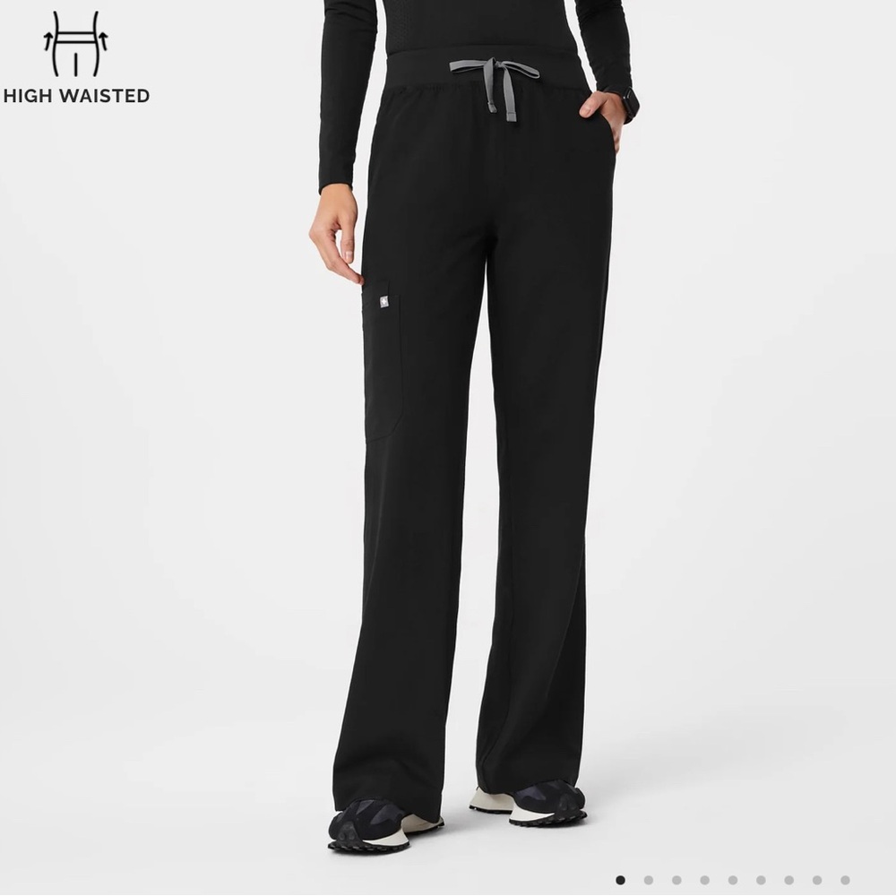 Figs Black High-Waisted Scrub Pants